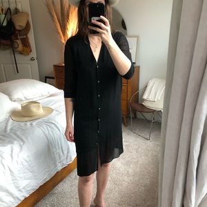 Helmet Lang ghost silk-chiffon shirt dress